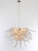 Frosted White Blown Glass Chandelier