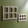 Set of Two Whitewashed Window Frames